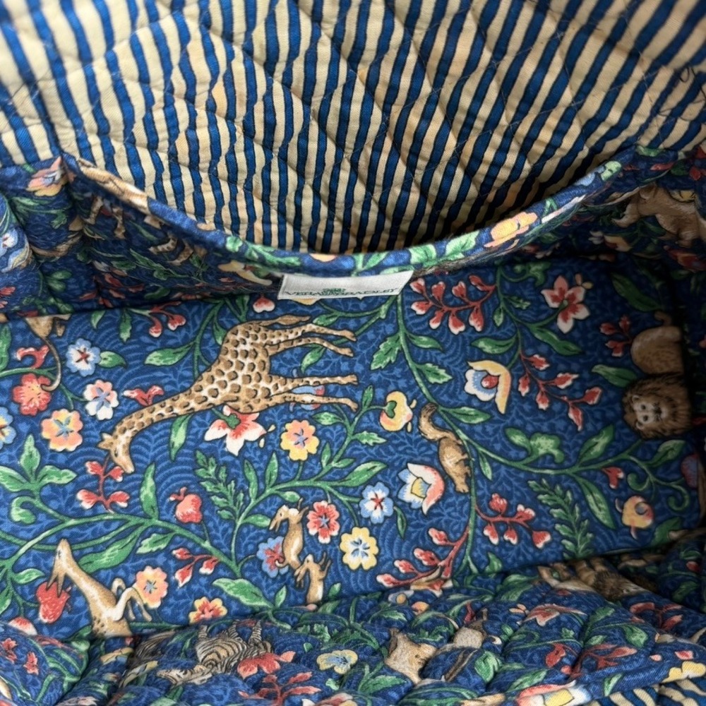 Vintage Vera Bradley Animal Kingdom Shoulder Bag Safari Print Retired Quilted - Picture 13 of 14